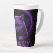 Ernsthaft Katze Milchtasse (Rechte Ecke)