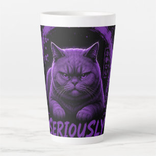 Ernsthaft Katze Milchtasse