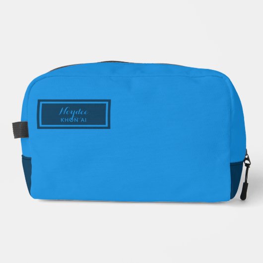 Ernsthaft Klassisch Minimal Einfach Blau Waschbeutel (Vorderseite)