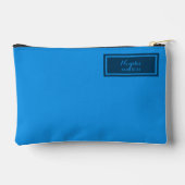 Ernsthaft Klassisch Minimal Einfach Blau Zubehörtasche (Rückseite)