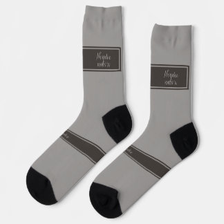 Ernsthaft Klassisch Minimal Einfach Grau Socken