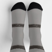 Ernsthaft Klassisch Minimal Einfach Grau Socken (Oben)
