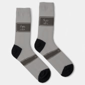 Ernsthaft Klassisch Minimal Einfach Grau Socken (Rechts)