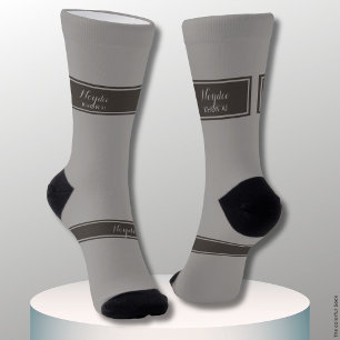 Ernsthaft Klassisch Minimal Einfach Grau Socken
