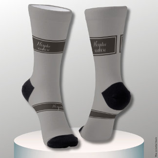 Ernsthaft Klassisch Minimal Einfach Grau Socken