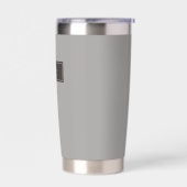 Ernsthaft Klassisch Minimal Einfach Grau Thermobecher (Links)