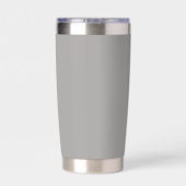 Ernsthaft Klassisch Minimal Einfach Grau Thermobecher (Rückseite)