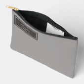 Ernsthaft Klassisch Minimal Einfach Grau Zubehörtasche (Offen)
