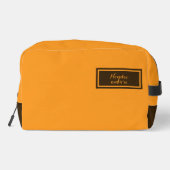Ernsthaft Klassisch Minimal Einfach Orange Waschbeutel (Rückseite)