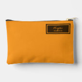 Ernsthaft Klassisch Minimal Einfach Orange Zubehörtasche (Rückseite)