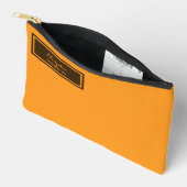 Ernsthaft Klassisch Minimal Einfach Orange Zubehörtasche (Offen)