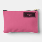 Ernsthaft Klassisch Minimal Einfach Rosa Zubehörtasche (Rückseite)