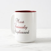 Ernsthaft missfallenes Jane Austen P&P Zweifarbige Tasse (Vorderseite Links)