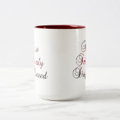 Ernsthaft missfallenes Jane Austen P&P Zweifarbige Tasse (Mittel)