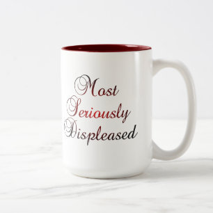Ernsthaft missfallenes Jane Austen P&P Zweifarbige Tasse