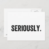 ernsthaft postkarte (Vorne/Hinten)