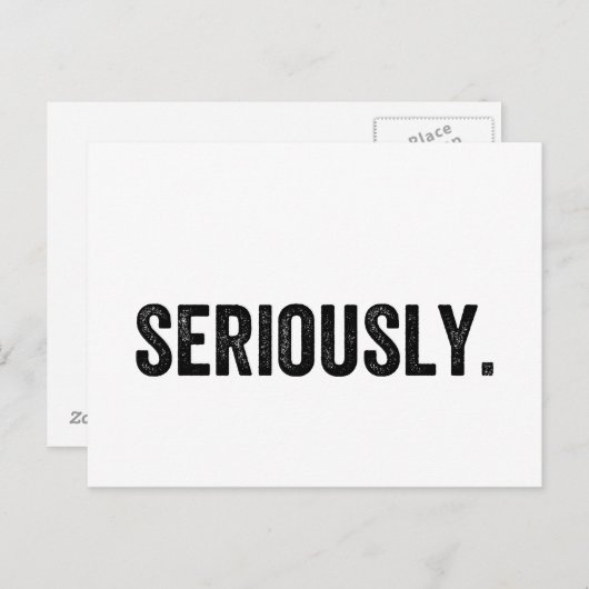 ernsthaft postkarte (Vorne/Hinten)