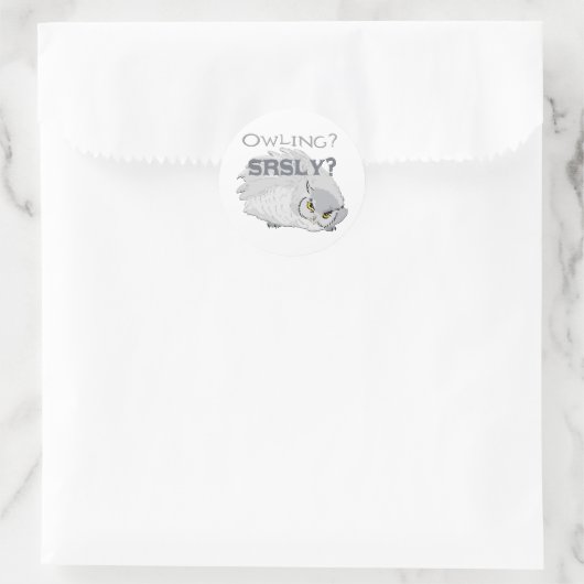 Ernsthaft Runder Aufkleber (Tasche)