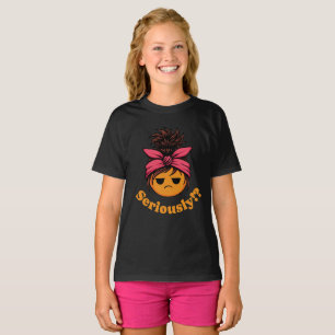 ernsthaft Sassy Mood Face Messy Bun Bandana T-Shirt