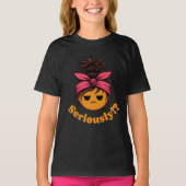 ernsthaft | Sassy Mood Face | Messy Bun Bandana T-Shirt (Vorderseite)