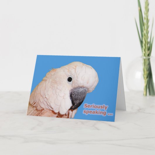 Ernsthaft sprechender Geburtstag Karte (Vorderseite)