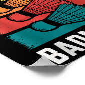 Ernsthaft über Badminton Funny Badminton Player Poster (Ecke)