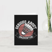 Ernsthaft über Badminton Funny Karte (Vorderseite)