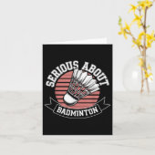 Ernsthaft über Badminton Funny Karte (Gelbe Blume)