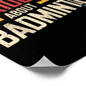 Ernsthaft über Badminton Funny Poster (Ecke)