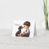 Ernsthafte Dackel Karte (Vorderseite)