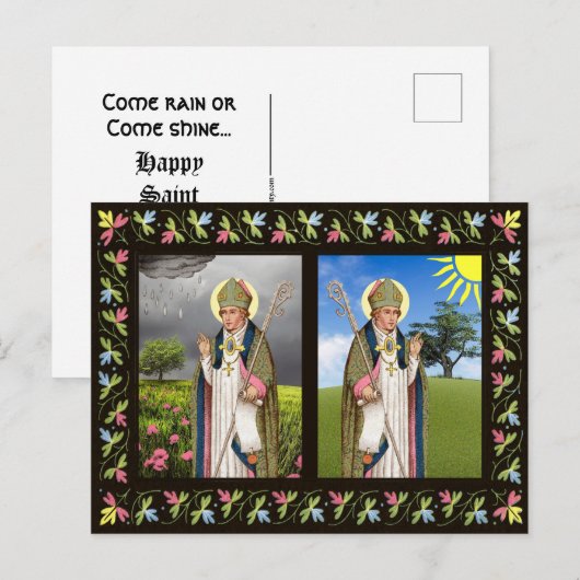 'Ernsthafte' St.-Swithin-Grußkarte Postkarte (Vorne/Hinten)