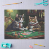Ernsthaftes Geschäft, Retro-Katzen spielen Poker Seidenpapier (Basteln)