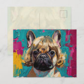 Ernsthaftes Hunde-Ölgemälde (#3) Postkarte (Vorne/Hinten)
