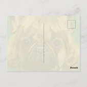 Ernsthaftes Hunde-Ölgemälde (#3) Postkarte (Rückseite)