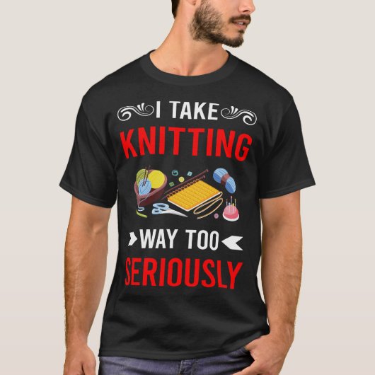 Ernsthaftes Knittern von Stricks T-Shirt (Vorderseite)