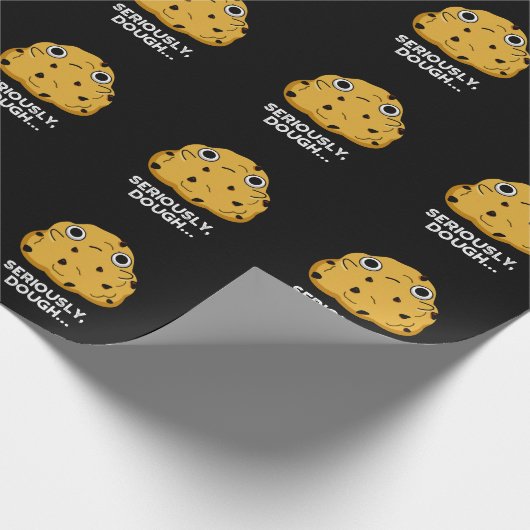 Ernsthaftes Teig Funny Backfood Puppe Dark BG Geschenkpapier (Ecke)