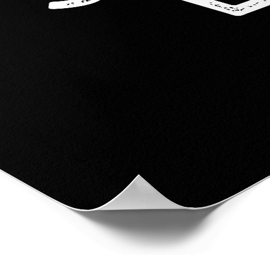 Ernsthaftes Teig Funny Backfood Puppe Dark BG Poster (Ecke)