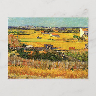 Ernte am La Crau - Van Gogh Postkarte
