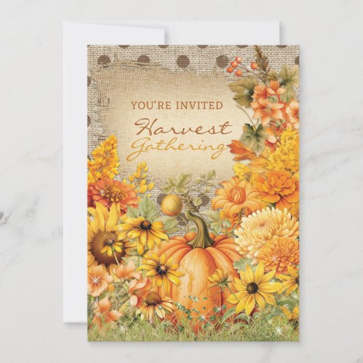 Ernte-Ansammlung Einladung (Vorderseite)