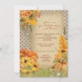 Ernte-Ansammlung Einladung (Rückseite)