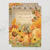 Ernte-Ansammlung Einladung (Vorne/Hinten)