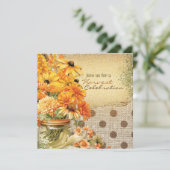 Ernte-Ansammlung Einladung (Stehend Vorderseite)