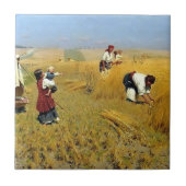 Ernte-Ansammlung in Ukraine durch Mykola Pymonenko Fliese (Vorderseite)