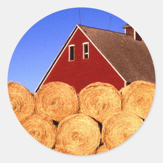 Ernte beendet runder aufkleber (Vorderseite)