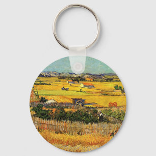Ernte bei La Crau, mit Montmajour... Schlüsselanhänger