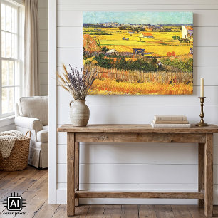 Ernte bei La Crau, Montmajour von Vincent van Gogh Leinwanddruck
