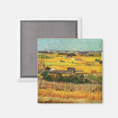 Ernte bei La Crau - van Gogh Magnet (Vorderseite/Rückseite)