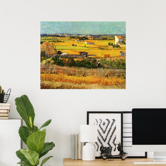 Ernte bei La Crau - van Gogh Poster (Heimbüro)