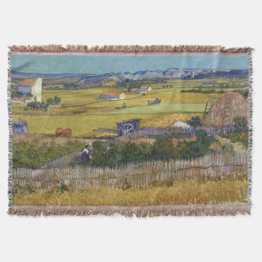 Ernte bei La Crau Vincent Van Gogh Decke (Vorderseite)