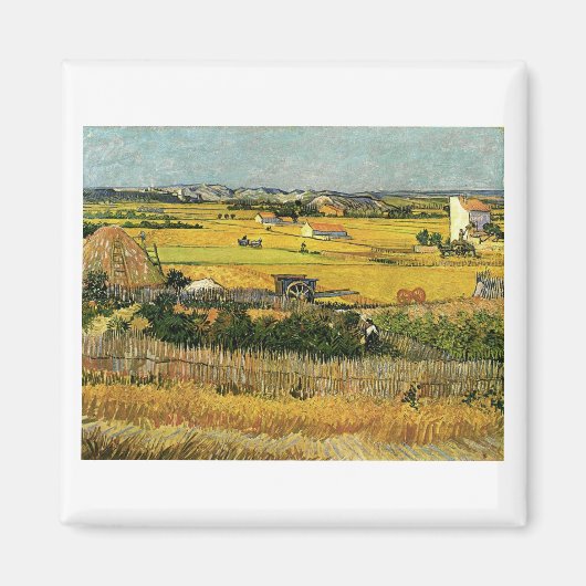 Ernte bei La Crau, Vincent Van Gogh Magnet (Vorne)